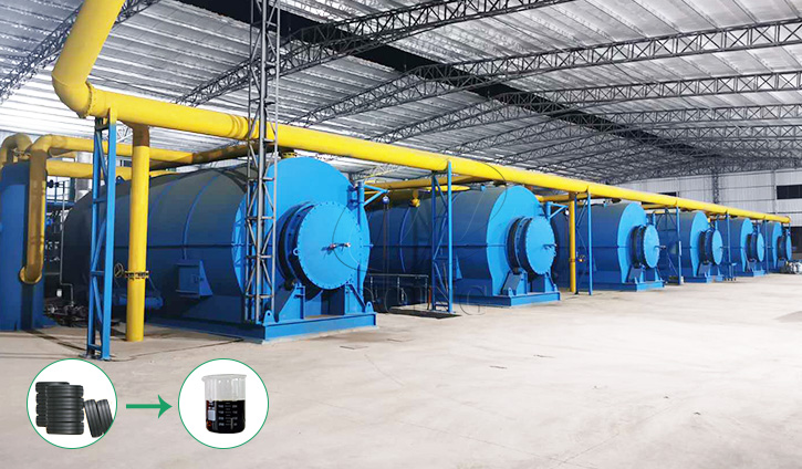 废轮胎裂解炼油设备